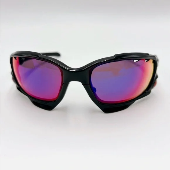 OAKLEY RACING JACKET Vented Sunglasses Black Prizm Sport Cycling Running Lenses - Picture 5 of 14
